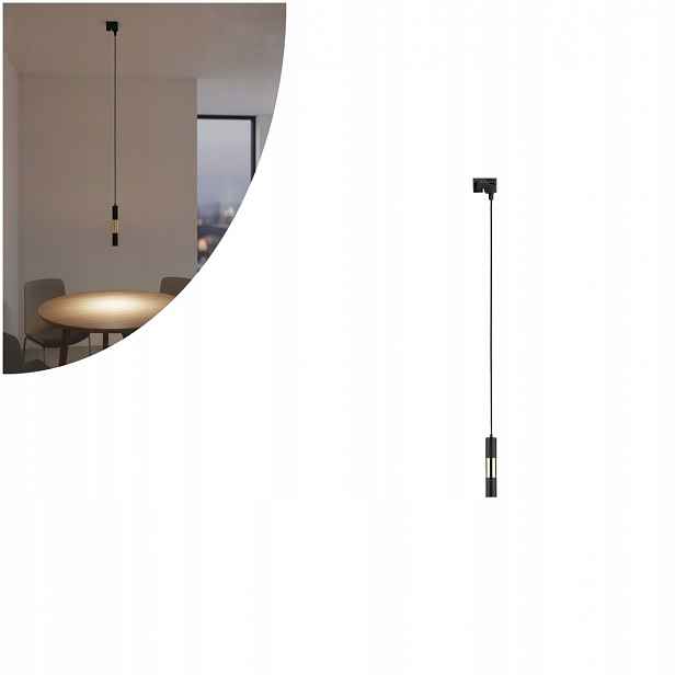 Závěsná kolejnicová lampa 1F Tracer Black/gold 4929 Tk Lighting