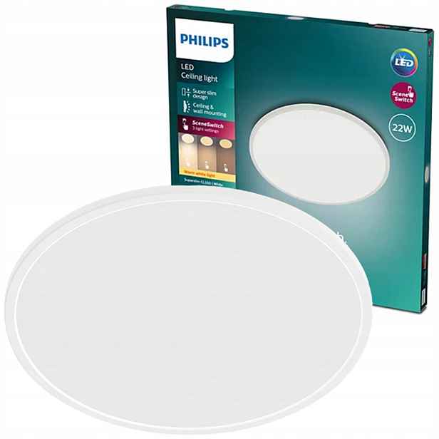 Stropní Svítidlo Stropní Svítidlo na omítku 22 W 43 cm Stmívatelná Bílá Philips