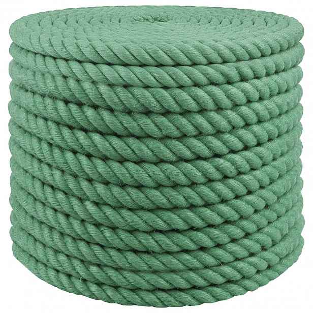 vidaXL Jutové lano 20 mm Zelená 100% jute Tossa