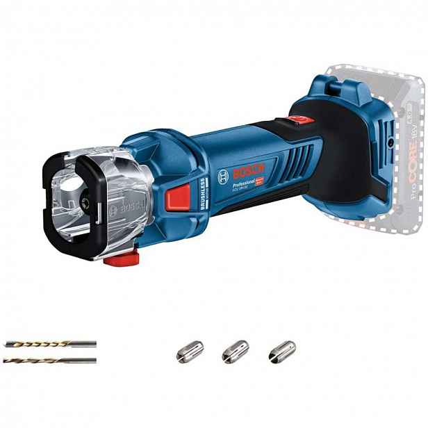 Bosch - 18V AKU vyřezávačka do sádrokartonu s příslušenstvím, bez baterie a nabíječky 06019K8000