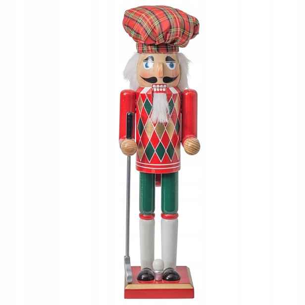 Dřevěný Louskáček Golfista 38 Cm