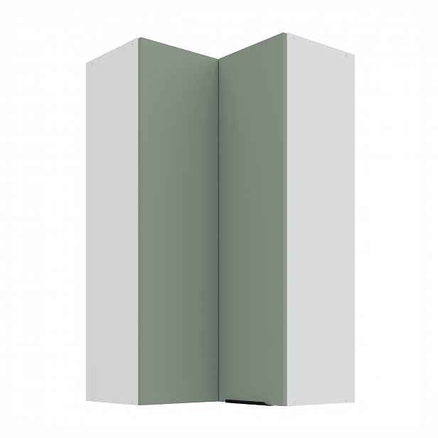 Horní rohová skříňka Aria 60x60 GN-108 2F (90°) Barva korpusu: Bílá, Barva dvířek: SA - Aquamarine AFM