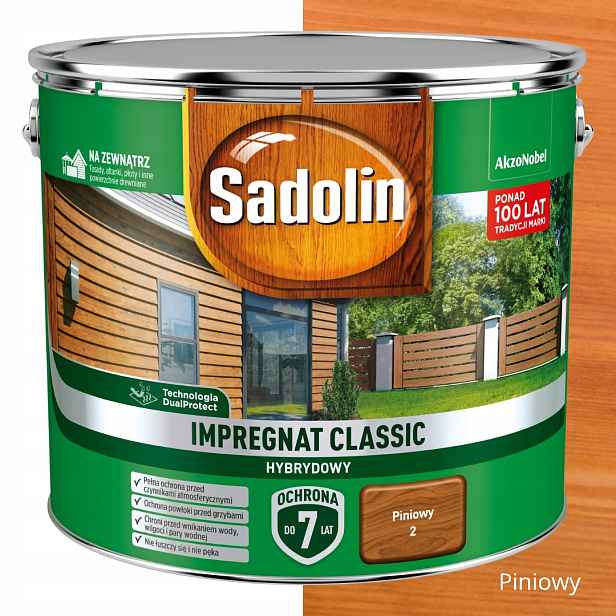 Sadolin Klasický Ochranný A Ozdobný Impregnát Na Strom 9 L Piniový