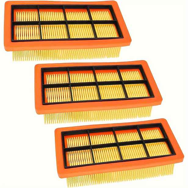 TEMU 3 balení plochých plisovaných filtrů pro vysavače 66.41 5-953.0 7420, filtr pro AD2, AD2 Battery, AD4 Premium, AD3 Premium, AD3, AD 3.200, AD