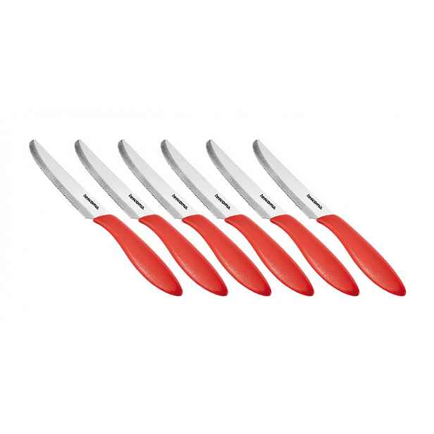 TESCOMA nůž jídelní PRESTO 12 cm, 6 ks, červená
