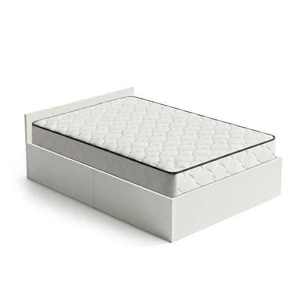 Ak furniture Jednolůžková postel Trento 120x200 se zvedacím roštem a matrací bílá