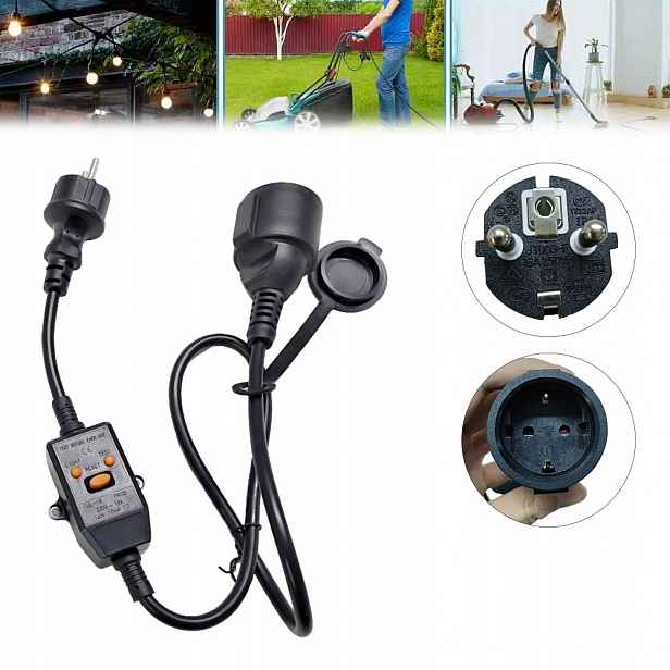 Prodlužovací Kabel Pro Stavební Zahradní Kabel Proudový spínač (rcd)