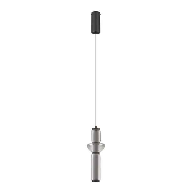 Šedé skleněné LED stmívatelné závěsné svítidlo ø 12 cm Ulon – Nova Luce