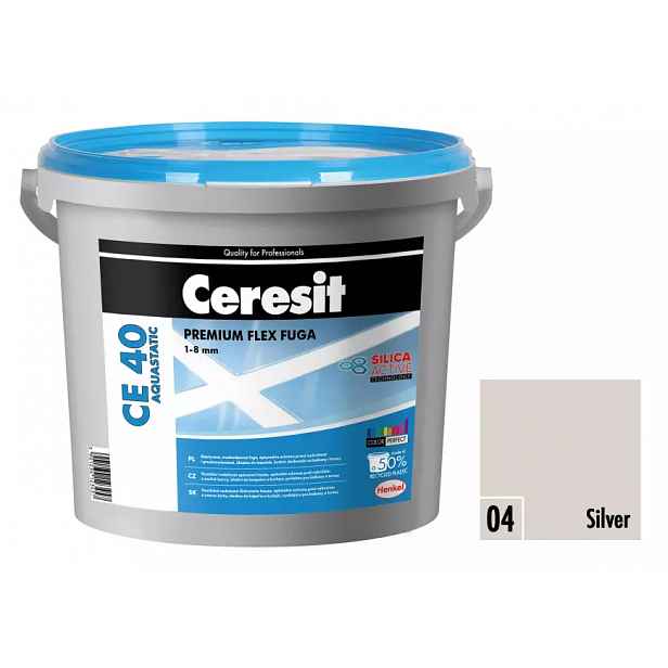 Spárovací hmota Ceresit CE 40 Aquastatic 5 kg silver