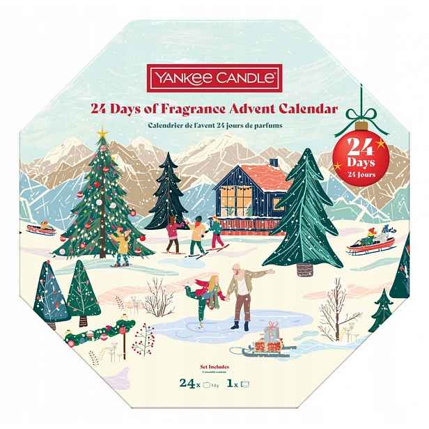 Yankee Candle Věnec Apres Ski Vánoční sada Adventní kalendář 24