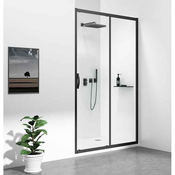 Gelco SIGMA SIMPLY BLACK sprchové dveře posuvné 1100 mm, čiré sklo