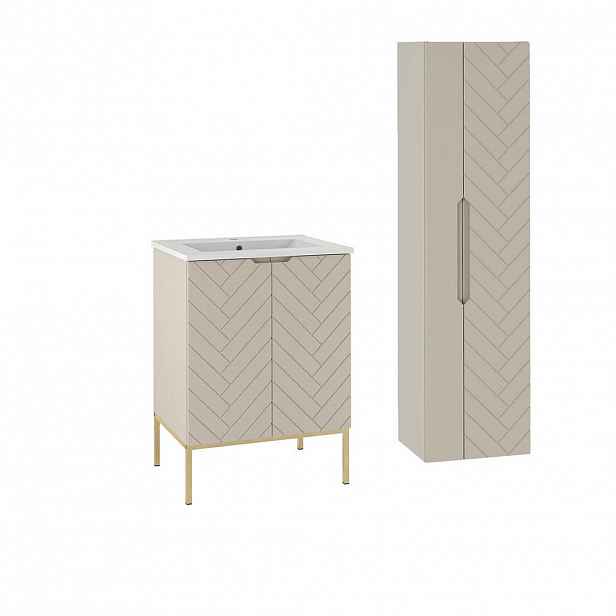 Petits-meubles KOUPELNOVÝ NÁBYTEK 60cm Daria 2er-Set Kašmír