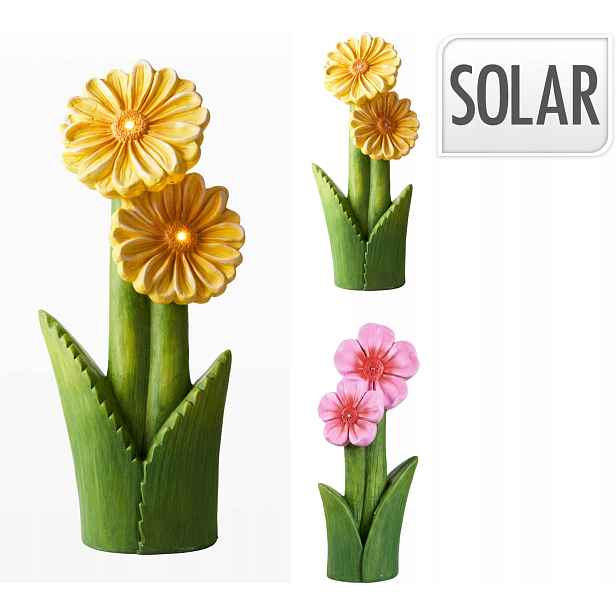 Solární květina 70 cm, zahradní dekorace na terasu, 2 vzory