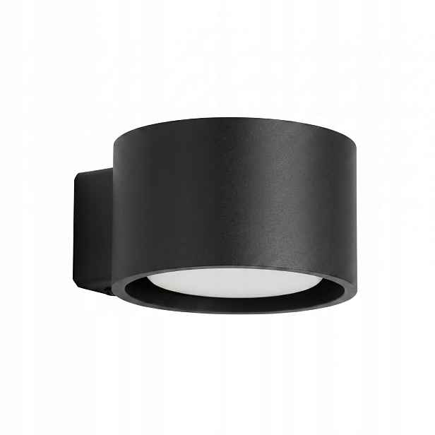 Sollux lighting nástěnná lampa kulatý černá gx53 1x10w modo