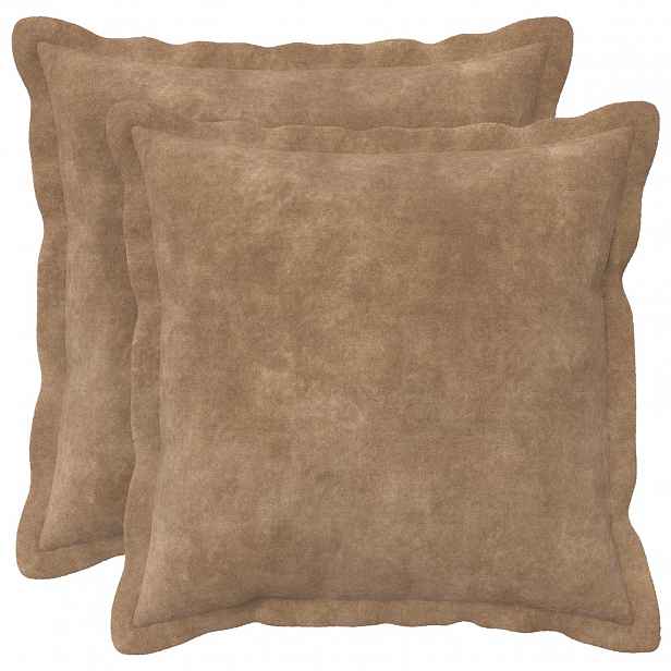 vidaXL Povlak na polštář 2 pcs HOUTEN Taupe 40 x 40 cm