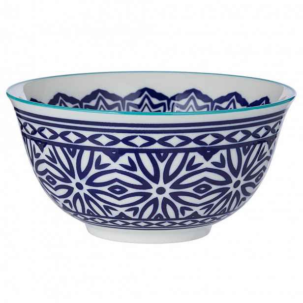 Butlers ORNAMENTS Miska 520 ml - modrá/bílá