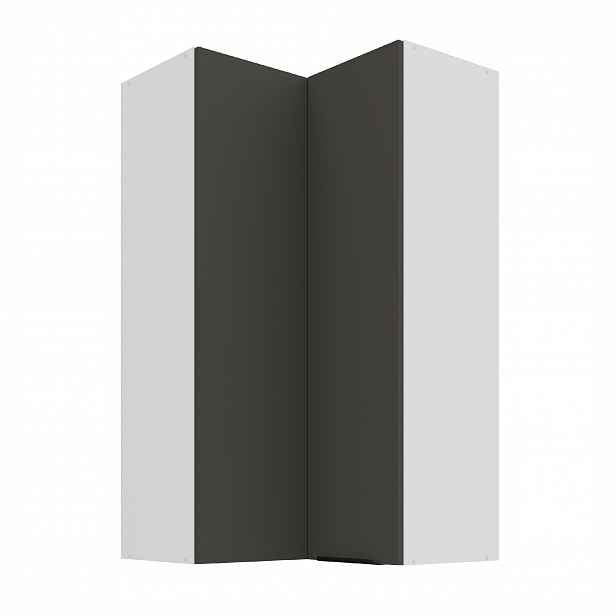 Horní rohová skříňka Aria 60x60 GN-108 2F (90°) Barva korpusu: Bílá, Barva dvířek: GR - Graphite AFM