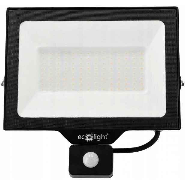 Led Halogenový Zářič 100W 3000K Teplý IP65 NL-1 S Pohybovým Senzorem Pir