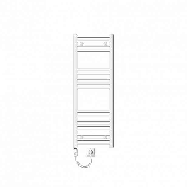 LuxeBath ELEKTRICKÝ KOUPELNOVÝ TOPNÝ TĚLESO Sahara 400 x 1200 mm, bílé, rovné, s topným tělesem 1200 W