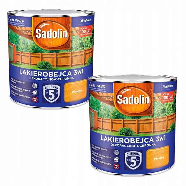 Set Sadolin Lakobejca 3v1 2x2,5L Dekoračně-ochranný Piniový 5L