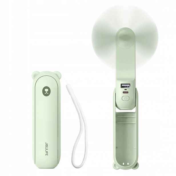 Ventilátor Jisulife Life8 Usb powerbanka 2000mAh svítilna zelený