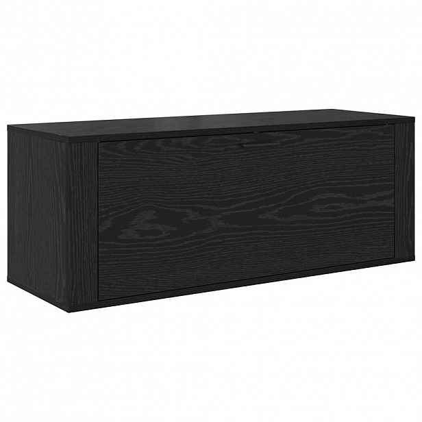 vidaXL Skříň na obuv 100 x 35 x 38 cm Kompozitní dřevo Černý dub