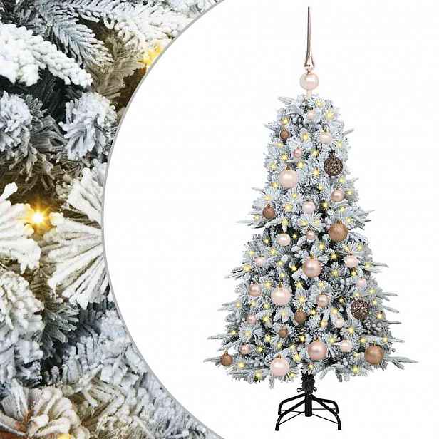 vidaXL Umělý Skládací Vánoční Strom s stojanem Bílá 120 cm PE a PVC