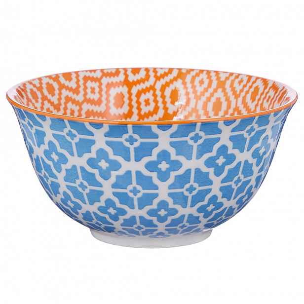 Butlers ORNAMENTS Miska 520 ml - modrá/oranžová