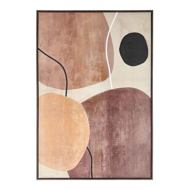 Tištěný/s ručně malovanými prvky obraz s rámem/na plátně 83x123 cm Gallery – Bizzotto