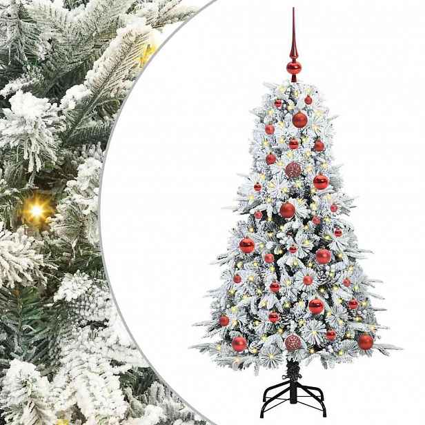 vidaXL Umělý Skládací Vánoční Strom s stojanem Bílá 120 cm PE a PVC
