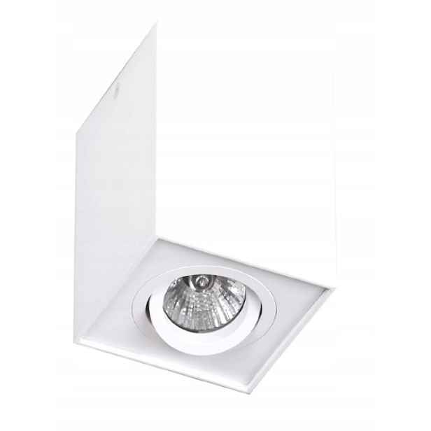 Bílá nastavitelná čtvercová spotová stropní lampa Maxlight