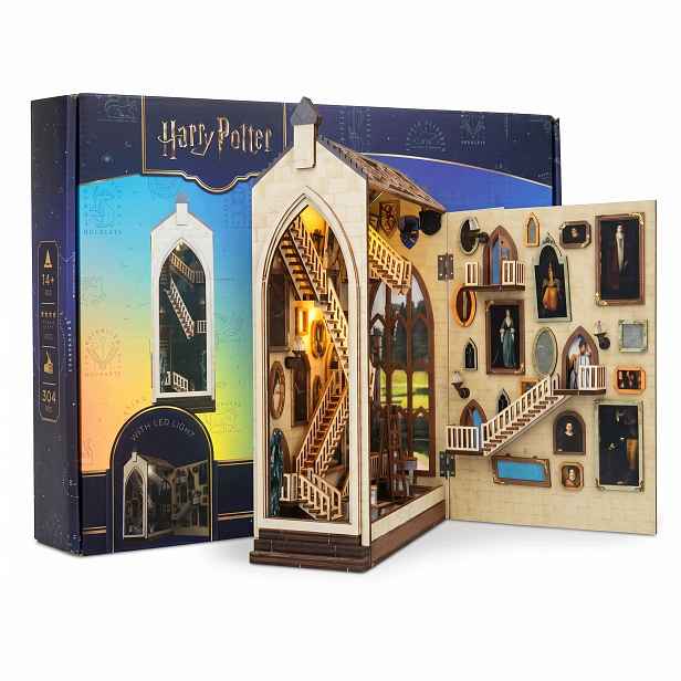 Harry Potter Book Nook 3D Diy Puzzle Led Dekorace mezi knihami Dárek