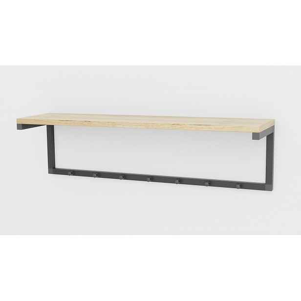 Nástěnný Věšák S Policí Open KL04-7 Alu Loft 80 CM