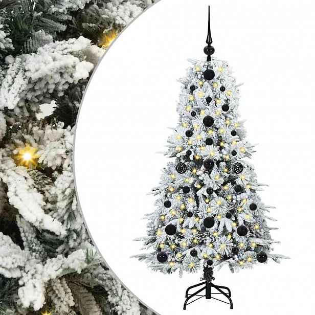 vidaXL Umělý Skládací Vánoční Strom s stojanem Bílá 120 cm PE a PVC
