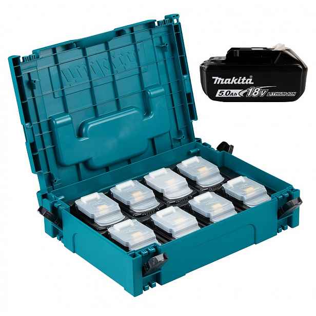 Makita BL1850B Sada 8 Akumulátor 5 Ah Makpac