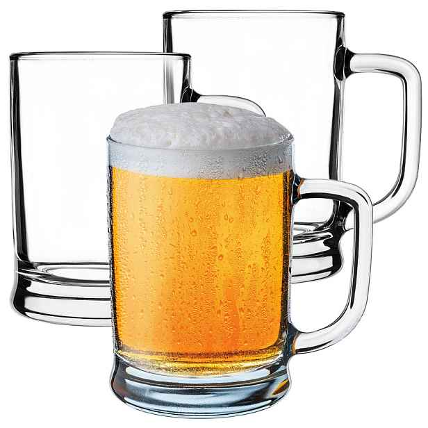 TEMU KADAX Pivní Hrnce 500ml 0,5L Skleněné Pivní Hrnce s Velký Dárek 2 ks