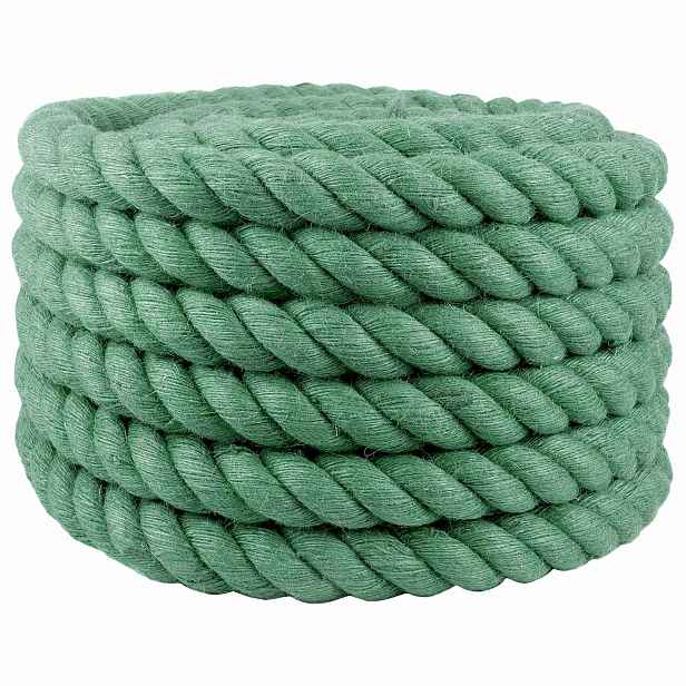 vidaXL Jutové lano 30 mm Zelená 100% jute Tossa