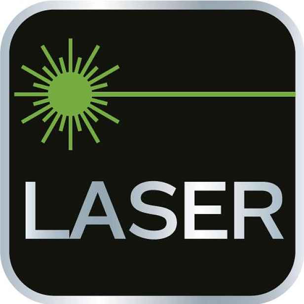 Křížový laser 15 m, zelený, držák, pouzdro