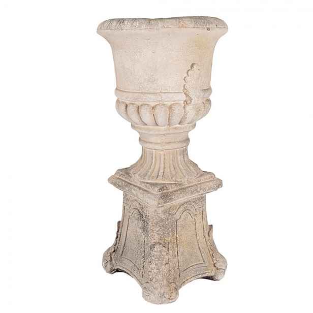 Béžový antik květináč v barokním stylu Baroque - 33*33*69 cm Clayre & Eef