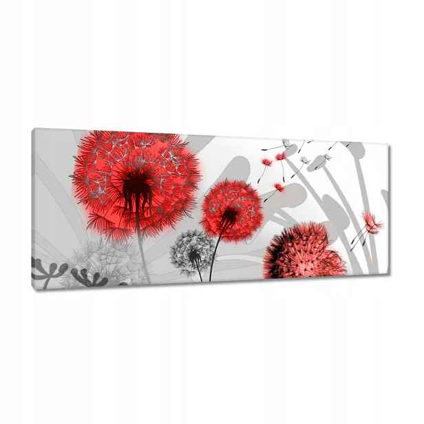 Obrazy 100x40 Červené pampelišky