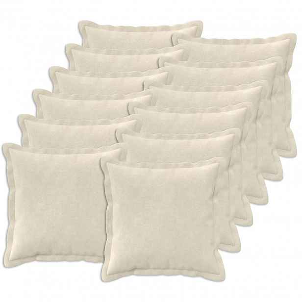 vidaXL Povlak na polštář 12 pcs HOUTEN Krémová 40 x 40 cm