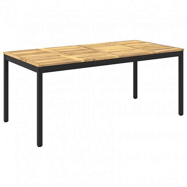 vidaXL Zahradní jídelní stůl Bílá a černá 180 x 88,5 x 75 cm