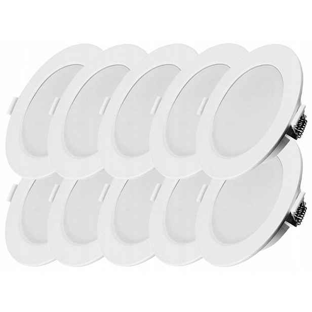 10x Plochá lampa Slim Led zapuštěný panel 6W 230V Studená barva 6500K
