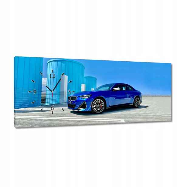 Hodiny 100x40 Modré Bmw Auto