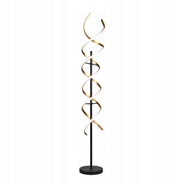 Stojací podlahová lampa spirála zlatá Trio