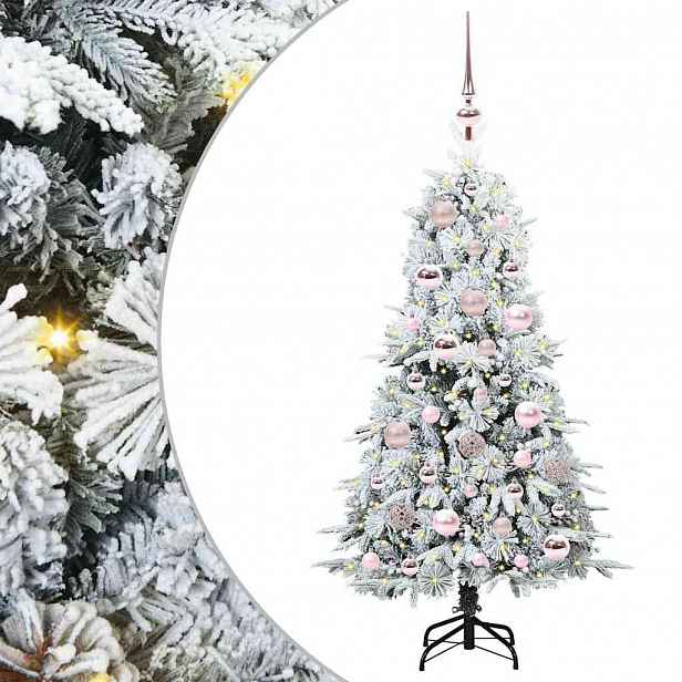 vidaXL Umělý Skládací Vánoční Strom s stojanem Bílá 120 cm PE a PVC