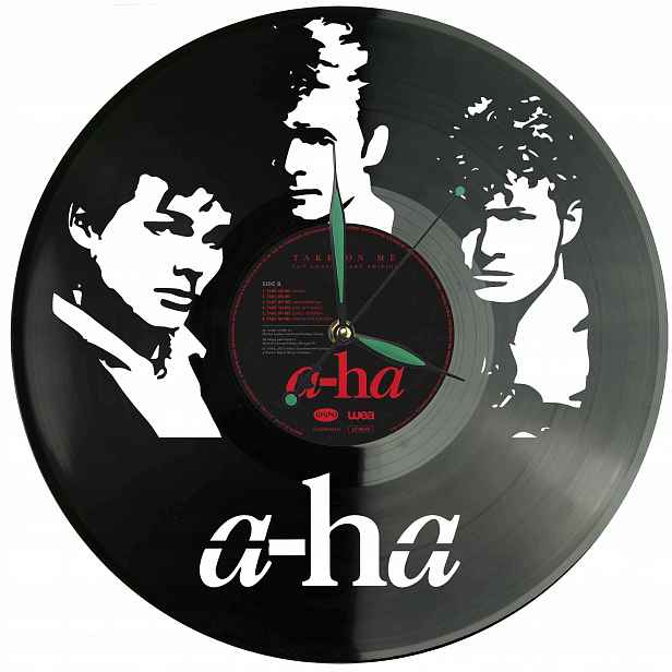 A-ha Dárek Originální dekorace do domu Hodiny z vinylové desky
