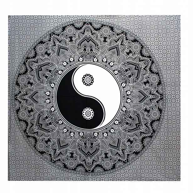 Přehoz Nástěnná ozdoba Černobílá Ying Yang