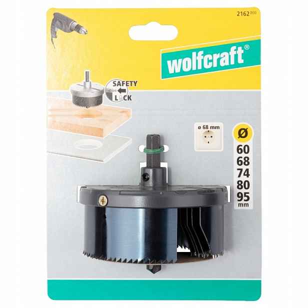 Korunkový Vrták 60 67 74 81 95 mm Wolfcraft