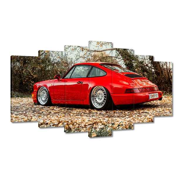 Obrazy 140x80 Červené Porsche Auto